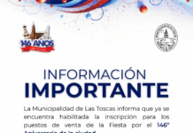 Las Toscas: Inscripciones abiertas para los puestos de venta de la Fiesta por el 146° Aniversario