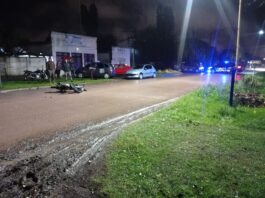 Villa Ocampo: Un motociclista fue trasladado al hospital tras un choque con una camioneta