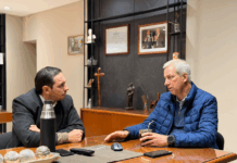 Villa Ocampo: Visita del diputado Dionisio Scarin al Palacio Municipal