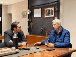 Villa Ocampo: Visita del diputado Dionisio Scarin al Palacio Municipal