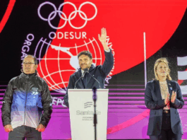 Rolando Gómez acompañó al gobernador Pullaro en la inauguración de los Juegos Suramericanos Santa Fe 2026