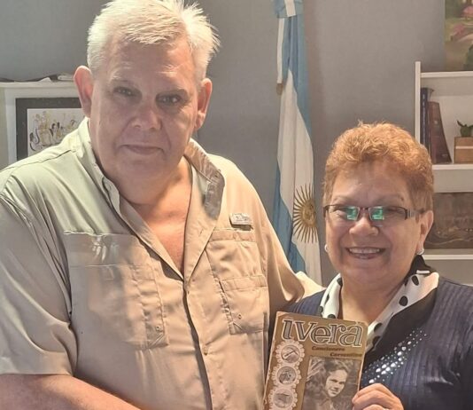 El Periodista Juan Pedro Zubieta visitó Villa Ocampo para enrevistar a “Palomita” Base