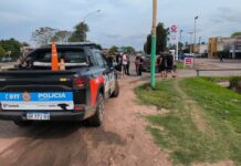 Las Toscas: Un motociclista fue trasladado al hospital tras chocar con un Ford Ka