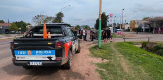 Las Toscas: Un motociclista fue trasladado al hospital tras chocar con un Ford Ka