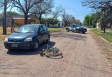 Villa Ocampo: Un ciclista fue trasladado al hospital tras un accidente de tránsito