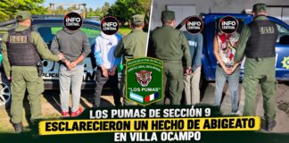 Villa Ocampo: Los Pumas de la Sección 9 esclarecieron un hecho de Abigeato