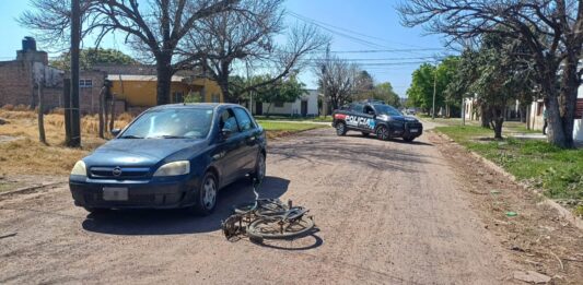 Villa Ocampo: Un ciclista fue trasladado al hospital tras un accidente de tránsito
