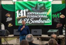 El Intendente Cristian Marega acompañó el 141.° Aniversario de El Sombrerito