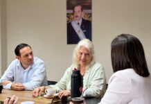 Villa Ocampo: Recibieron en el Palacio Municipal a María Adela Ledesma F. Ocampo, bisnieta del Fundador de la ciudad