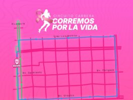 Villa Ocampo: Ya está disponible el circuito de “Corremos por la Vida”