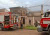 Villa Ocampo: Un incendio en una vivienda movilizó a Bomberos y al servicio de emergencias