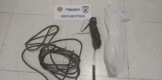 Las Toscas: Aprehendieron a un joven que llevaba cables y un cuchillo