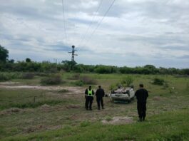 Tacuarendí: Una mujer despistó con su automóvil sobre la Ruta Nacional 11