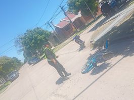 Villa Ocampo: Un ciclista fue hospitalizado tras un choque con una motocicleta